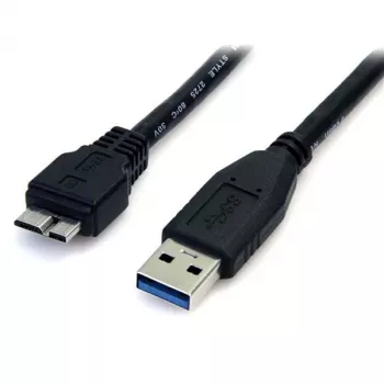 StarTech.com 0,5 m (1,5 Fuß) schwarzes SuperSpeed USB 3.0-Kabel A auf Micro B - M/M