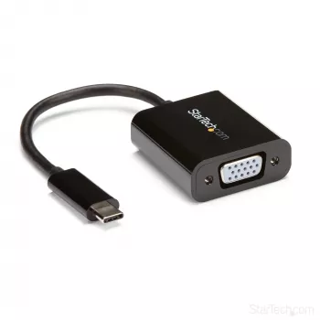 StarTech.com USB-C auf VGA Adapter - Schwarz - 1080p - Videokonverter für Ihr MacBook Pro - USB C auf VGA Display Dongle - Aktualisierte Version ist CDP2VGAEC