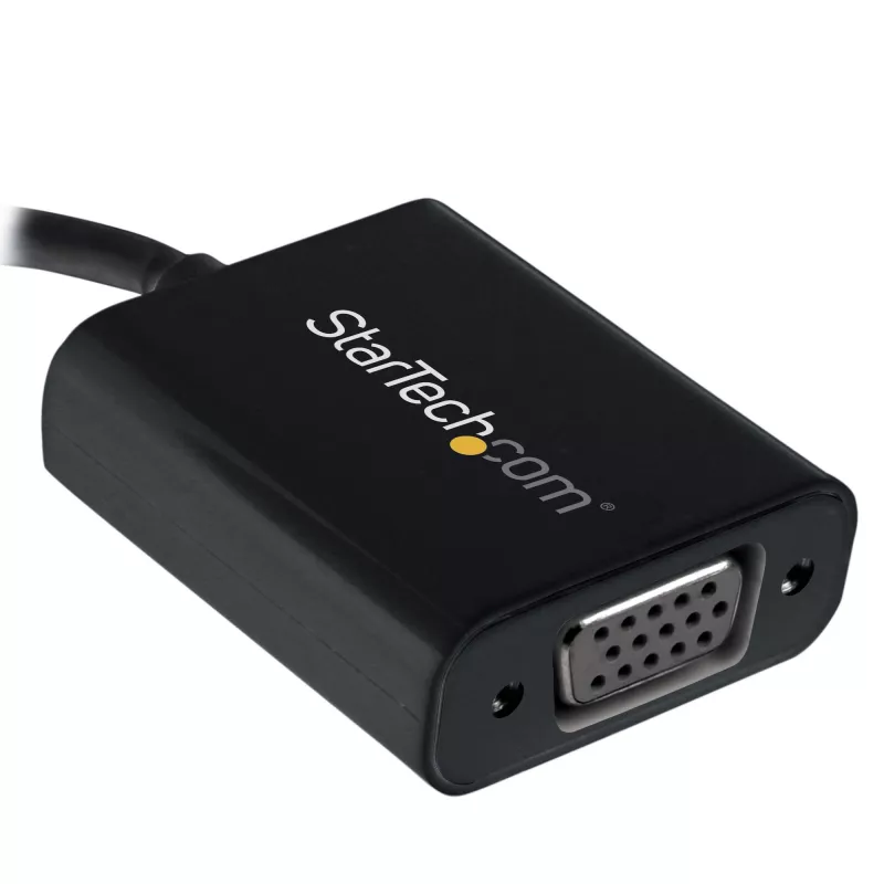 StarTech.com USB-C auf VGA Adapter - Schwarz - 1080p - Videokonverter für Ihr MacBook Pro - USB C auf VGA Display Dongle - Aktualisierte Version ist CDP2VGAEC