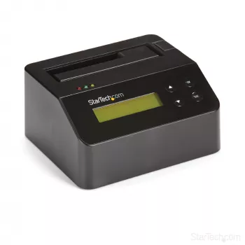 StarTech.com Single Bay Festplattenlöscher, Standalone HDD/SSD Sanitizer, USB 3.0 zu SATA II (3 Gbit/s), 9 Löschmodi, LCD-Anzeige, Sicheres Löschen Festplatten-Sanitizer-Dock, DB-9 Druckeranschluss, TAA-konform