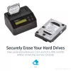 StarTech.com Single Bay Festplattenlöscher, Standalone HDD/SSD Sanitizer, USB 3.0 zu SATA II (3 Gbit/s), 9 Löschmodi, LCD-Anzeige, Sicheres Löschen Festplatten-Sanitizer-Dock, DB-9 Druckeranschluss, TAA-konform