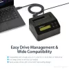 StarTech.com Single Bay Festplattenlöscher, Standalone HDD/SSD Sanitizer, USB 3.0 zu SATA II (3 Gbit/s), 9 Löschmodi, LCD-Anzeige, Sicheres Löschen Festplatten-Sanitizer-Dock, DB-9 Druckeranschluss, TAA-konform