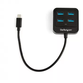 StarTech.com 4-Port USB C Hub – USB-C auf 4x USB-A Ports – SuperSpeed 10 Gbit/s USB 3.2 Gen 2 Typ-C Hub – USB Bus Powered – tragbar/kompakt USB-C auf USB Adapter Hub für Laptop – Aluminium