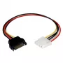 StarTech.com 30,5 cm SATA-auf-LP4-Stromkabel-Adapter - B/M, SATA 15-polig, Molex (4-polig), 0,3048 m, Stecker, Buchse, Gerade