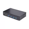 StarTech.com 4-Port DisplayPort KVM-Switch, 8K 60Hz / 4K 144Hz, Single Display, DP 1.4, 2x USB 3.0 Ports, 4x USB 2.0 HID Ports, Tasten- & Hotkey-Umschaltung, TAA-konform - betriebssystemunabhängig, Metallgehäuse