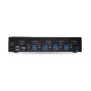 StarTech.com 4-Port DisplayPort KVM-Switch, 8K 60Hz / 4K 144Hz, Single Display, DP 1.4, 2x USB 3.0 Ports, 4x USB 2.0 HID Ports, Tasten- & Hotkey-Umschaltung, TAA-konform - betriebssystemunabhängig, Metallgehäuse