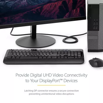 StarTech.com 2m DisplayPort 1.2 Kabel – 4K x 2K Ultra HD VESA-zertifiziertes DisplayPort-Kabel – DP-auf-DP-Kabel für Monitor – DP-Video-/Display-Kabel – Verriegelnde DP-Stecker