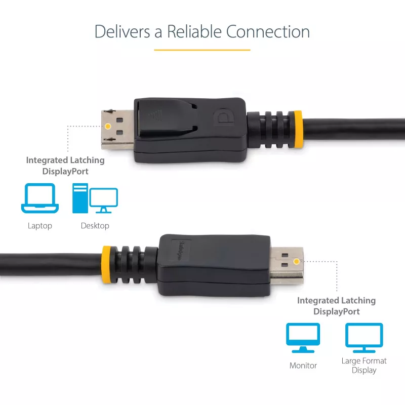 StarTech.com 2m DisplayPort 1.2 Kabel – 4K x 2K Ultra HD VESA-zertifiziertes DisplayPort-Kabel – DP-auf-DP-Kabel für Monitor – DP-Video-/Display-Kabel – Verriegelnde DP-Stecker