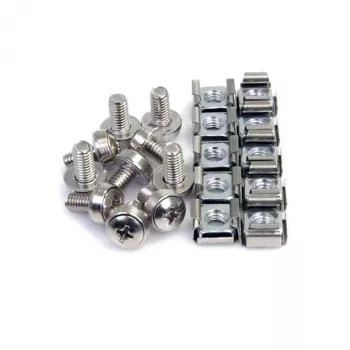 StarTech.com 100er-Pack M6-Montageschrauben und Käfigmuttern für Serverschrank