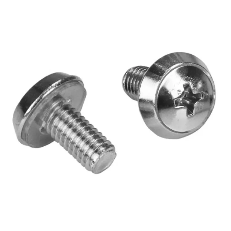 StarTech.com 100er-Pack M6-Montageschrauben und Käfigmuttern für Serverschrank