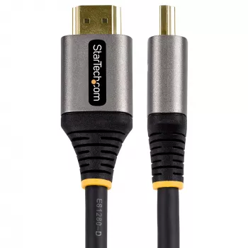 StarTech.com 12ft (4m) HDMI 2.1 Kabel 8K - Zertifiziertes Ultra High Speed HDMI Kabel 48 Gbit/s - 8K 60Hz/4K 120Hz HDR10+ eARC - Ultra HD 8K HDMI Kabel - Monitor/TV/Display - Flexibler TPE-Mantel