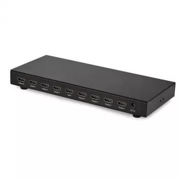 StarTech.com 8-Port 4K 60Hz HDMI-Splitter, HDMI, 8x HDMI, 3840 x 2160 Pixel, Schwarz, 4K Ultra HD, 60 Hz