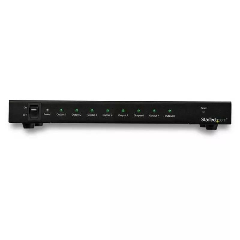 StarTech.com 8-Port 4K 60Hz HDMI-Splitter, HDMI, 8x HDMI, 3840 x 2160 Pixel, Schwarz, 4K Ultra HD, 60 Hz