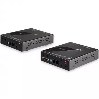 StarTech.com HDMI KVM Extender over IP Network - 4K 30Hz HDMI 2.0 and USB over IP LAN or Cat5e/Cat6 Ethernet Kabel (100m/330ft) - Remote KVM Switch/Console Transmitter/Receiver Extender Kit