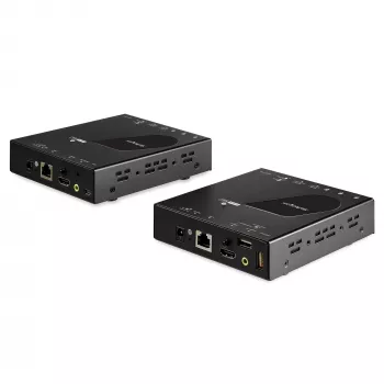 StarTech.com HDMI KVM Extender over IP Network - 4K 30Hz HDMI 2.0 and USB over IP LAN or Cat5e/Cat6 Ethernet Kabel (100m/330ft) - Remote KVM Switch/Console Transmitter/Receiver Extender Kit