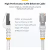 StarTech.com 5m weißes CAT8 Ethernetkabel, rastnasenfreier RJ45, 25G/40G, 2000MHz, 100W PoE++, S/FTP, 26AWG reine blanke Kupferleitung, LSZH, geschirmtes Netzwerk-Patchkabel mit Zugentlastungen, einzeln getestet