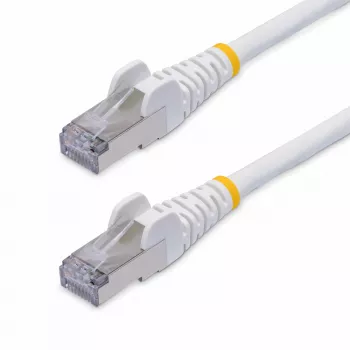 StarTech.com 10m Weiß CAT8 Ethernet-Kabel, rastnasenfreier RJ45, 25G/40G, 2000MHz, 100W PoE++, S/FTP, 26AWG reines blankes Kupferkabel, LSZH, geschirmtes Netzwerk-Patchkabel mit Zugentlastung, einzeln getestet