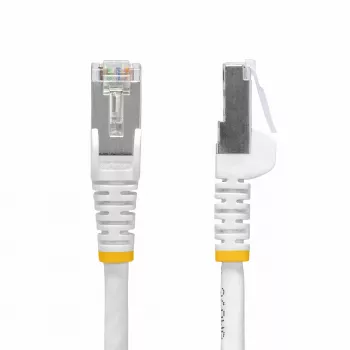 StarTech.com 3m Weiß CAT8 Ethernet-Kabel, rastnasenfreier RJ45, 25G/40G, 2000MHz, 100W PoE++, S/FTP, 26AWG reines blankes Kupfer, LSZH, geschirmtes Netzwerk-Patchkabel mit Zugentlastung, einzeln getestet