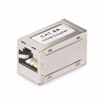 StarTech.com Geschirmter RJ45-Koppler, Inline-Cat6a-Koppler, Buchse auf Buchse (F/F), T568B-Pinbelegung, geschirmte Ethernet-Kabelverlängerung