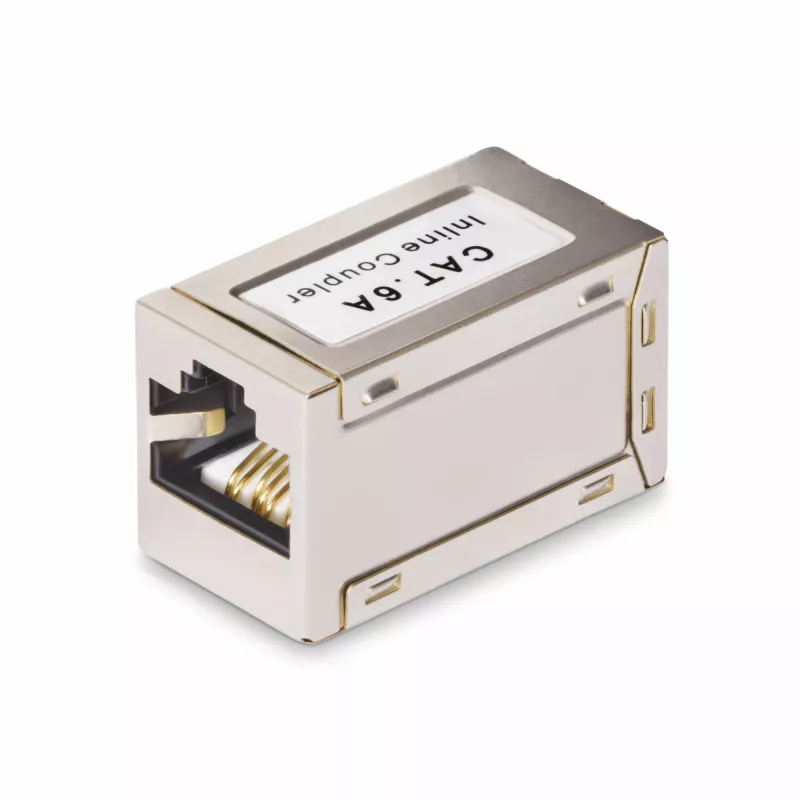 StarTech.com Geschirmter RJ45-Koppler, Inline-Cat6a-Koppler, Buchse auf Buchse (F/F), T568B-Pinbelegung, geschirmte Ethernet-Kabelverlängerung