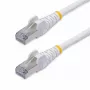 StarTech.com 50 cm White CAT8 Ethernet-Kabel, rastnasefreier RJ45, 25G/40G, 2000 MHz, 100 W PoE++, S/FTP, 26AWG reines blankes Kupferkabel, LSZH, geschirmtes Netzwerk-Patchkabel mit Zugentlastungen, einzeln getestet