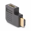 StarTech.com Rechtwinkliger HDMI 2.0 Adapter, Stecker auf Buchse, horizontal 90-Grad abgewinkelter HDMI Port Saver, 4K 60Hz, High Speed HDMI Verbindungsverlängerung, M/F
