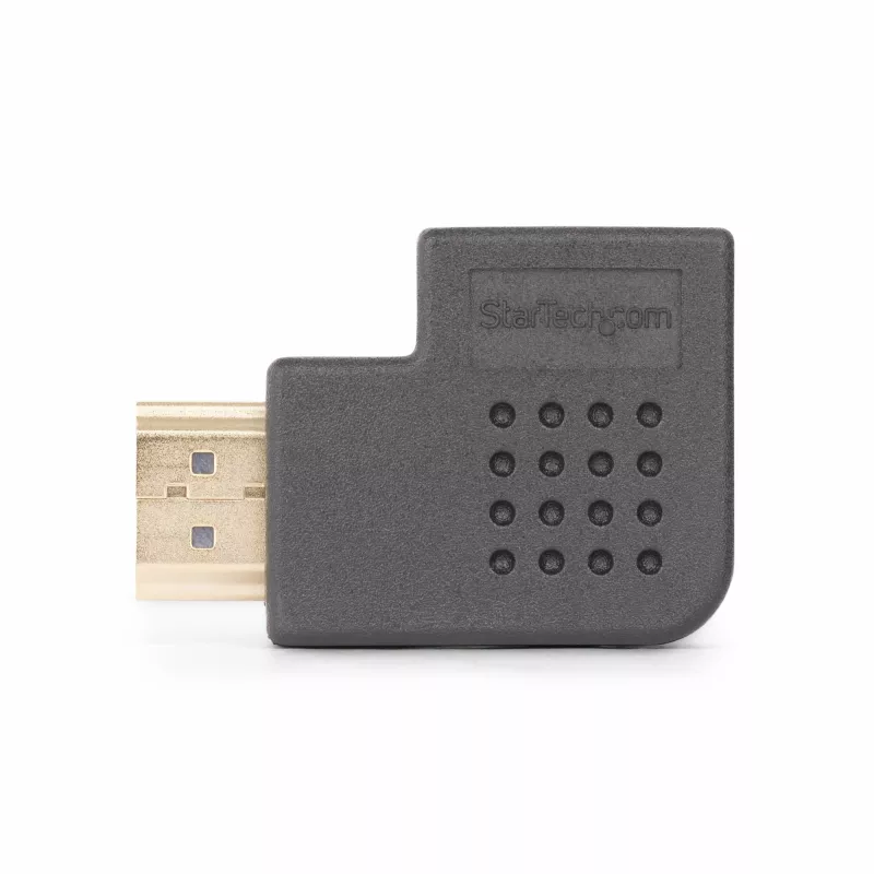 StarTech.com Rechtwinkliger HDMI 2.0 Adapter, Stecker auf Buchse, horizontal 90-Grad abgewinkelter HDMI Port Saver, 4K 60Hz, High Speed HDMI Verbindungsverlängerung, M/F