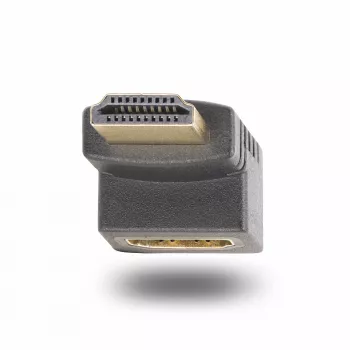 StarTech.com Down Angle HDMI 2.0 Adapter, Stecker auf Buchse, vertikal 90-Grad abgewinkelt HDMI Port Saver, 4K 60Hz, High Speed HDMI-Steckverbinder-Erweiterung, M/F