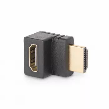 StarTech.com Down Angle HDMI 2.0 Adapter, Stecker auf Buchse, vertikal 90-Grad abgewinkelt HDMI Port Saver, 4K 60Hz, High Speed HDMI-Steckverbinder-Erweiterung, M/F