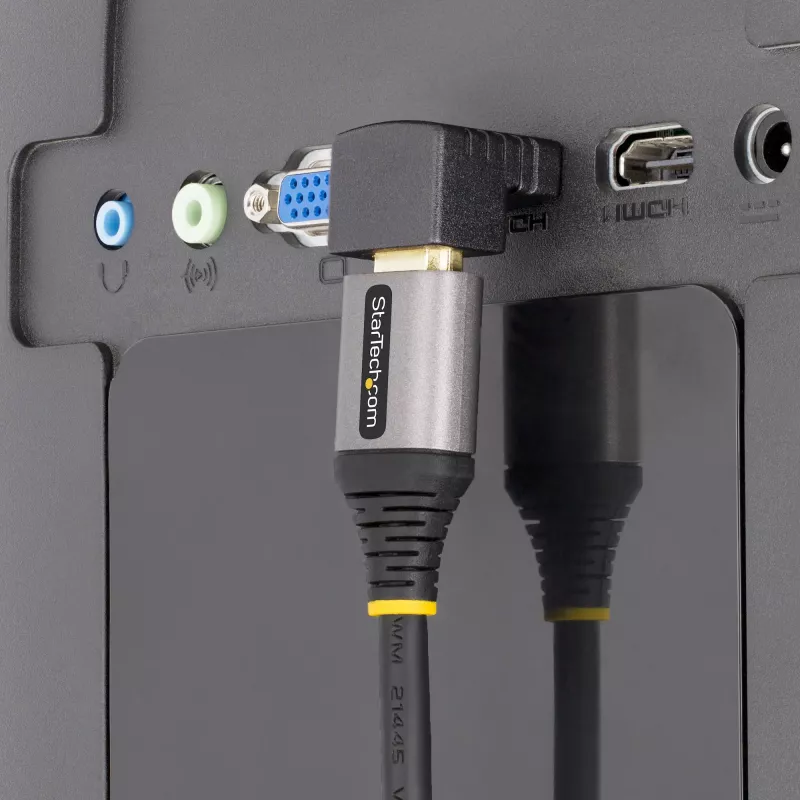 StarTech.com Down Angle HDMI 2.0 Adapter, Stecker auf Buchse, vertikal 90-Grad abgewinkelt HDMI Port Saver, 4K 60Hz, High Speed HDMI-Steckverbinder-Erweiterung, M/F
