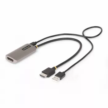 StarTech.com 1ft (30cm) HDMI zu DisplayPort Adapterkabel, 8K 60Hz, Aktiver HDMI 2.1 zu DP 1.4 Videokonverter, USB-Bus-Stromversorgung mit mitgeliefertem Kabel