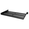 StarTech.com 1U Server-Rack-Ablage – universelle, belüftete Rackmount-Kragarmablage für 19-Zoll-Netzwerkschrank und -Gehäuse – robust aus Stahl – Tragfähigkeit 20 kg – 10 Zoll tiefe Ablage, schwarz