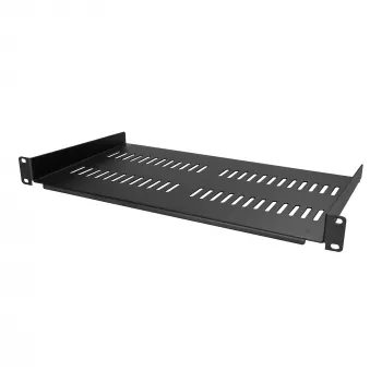 StarTech.com 1U Server-Rack-Ablage – universelle, belüftete Rackmount-Kragarmablage für 19-Zoll-Netzwerkschrank und -Gehäuse – robust aus Stahl – Tragfähigkeit 20 kg – 10 Zoll tiefe Ablage, schwarz