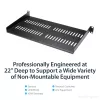 StarTech.com 1U Server-Rack-Ablage – universelle, belüftete Rackmount-Kragarmablage für 19-Zoll-Netzwerkschrank und -Gehäuse – robust aus Stahl – Tragfähigkeit 20 kg – 10 Zoll tiefe Ablage, schwarz