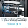 StarTech.com 1U Server-Rack-Ablage – universelle, belüftete Rackmount-Kragarmablage für 19-Zoll-Netzwerkschrank und -Gehäuse – robust aus Stahl – Tragfähigkeit 20 kg – 10 Zoll tiefe Ablage, schwarz