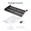 StarTech.com 1U Server-Rack-Ablage – universelle, belüftete Rackmount-Kragarmablage für 19-Zoll-Netzwerkschrank und -Gehäuse – robust aus Stahl – Tragfähigkeit 20 kg – 10 Zoll tiefe Ablage, schwarz