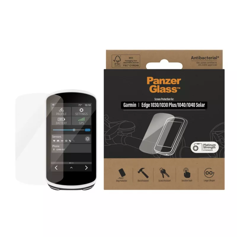 PanzerGlass Displayschutzfolie Garmin Edge 1030 1040 Anti-Glare Gehärtetes Glas
