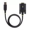 StarTech.com 2m USB-zu-Nullmodem-Seriell-Adapterkabel, COM-Speicherung, FTDI, USB-A auf DB9 RS232, austauschbare DB9-Schrauben/Muttern, Windows/macOS/Linux
