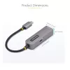 StarTech.com 2.5GbE USB-C zu Ethernet Adapter, 100W PD Passthrough, NBASE-T NIC, USB 3.0 Typ-C 2.5/1G Multi-Speed-Netzwerk, Thunderbolt-kompatibel, Windows & Mac