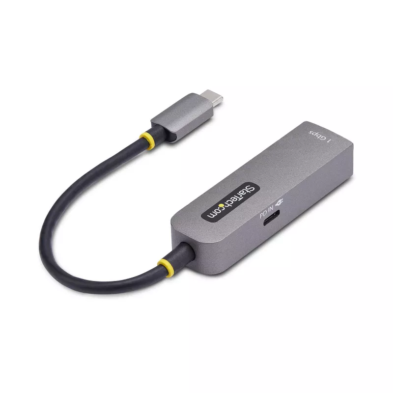 StarTech.com USB-C auf Ethernet Adapter, NIC, 100W PD Durchgang, USB 3.0 Typ-C 1 Gbit/s Multi-Speed Netzwerkadapter, Thunderbolt kompatibel, Windows & Mac