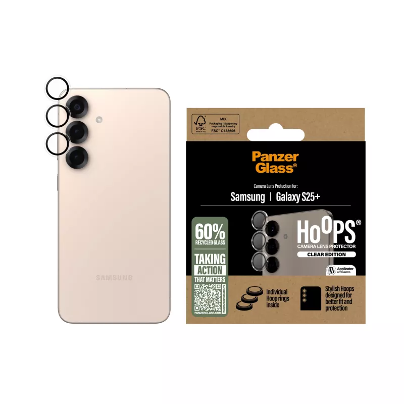 PanzerGlass ® Hoops® Kameraobjektivschutz Transparent Samsung Galaxy S25+