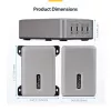 StarTech.com 4-Port Multi-Device USB-C Ladegerät, 240W Gesamt, Einzelport 140W EPR, PD 3.1, Schraubverriegelungsports, Konferenzräume, Halterung inkl. für Oberflächenmontage