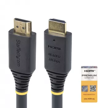 StarTech.com 15m (49.2ft) Aktives High Speed HDMI Kabel, 4K 60Hz/1440p 144Hz, HDR10/HDCP 2.2/ARC, 18Gbps, UHD HDMI 2.0 Kabel für TV/Monitor/Display, TPE-Mantel
