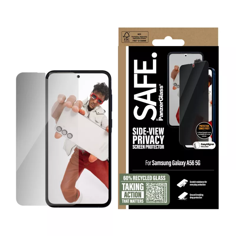 PanzerGlass SAFE. by ® Blickschutz-Displayschutzfolie Samsung Galaxy A56 5G | Ultra-Wide Fit mit EasyAligner