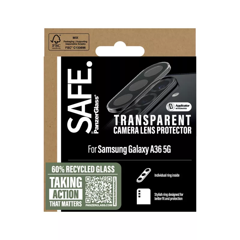 Kamera-Linsenschutz PanzerGlass Samsung Galaxy A36 5G Transparent Kratzfest Stoßfest