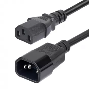 StarTech.com 4,5m (15ft) Stromverlängerungskabel, C14 auf C13 PDU Stromkabel, 15A 250V, 14AWG, AC Stromkabel für PDU/Netzteil, KEMA-KEUR zertifiziert