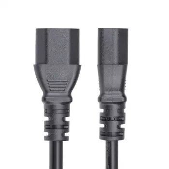 StarTech.com 4,5m (15ft) Stromverlängerungskabel, C14 auf C13 PDU Stromkabel, 15A 250V, 14AWG, AC Stromkabel für PDU/Netzteil, KEMA-KEUR zertifiziert