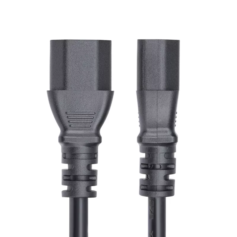 StarTech.com 4,5m (15ft) Stromverlängerungskabel, C14 auf C13 PDU Stromkabel, 15A 250V, 14AWG, AC Stromkabel für PDU/Netzteil, KEMA-KEUR zertifiziert