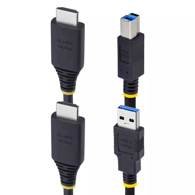 StarTech.com 10ft (3m) HDMI- und USB-5Gbit/s-KVM-Kabel, 4K 60Hz, HDMI-2.0- und USB-Kombikabel für KVM-Switches