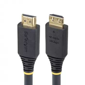 StarTech.com 20ft (6,1m) High Speed HDMI-Kabel mit Greifsteckern, 4K 60Hz/1440p 144Hz, HDR10/HDCP 2.2/ARC, 18Gbit/s, UHD HDMI 2.0 Kabel für TV/Monitor/Display, TPE-Mantel